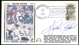 Autographed October 7, 1984 Gateway Postal Cachet NFL- Walter Payton Rushing Records
