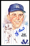Autographed 1981 Perez-Steele BB HOF Postcard #127 Yogi Berra
