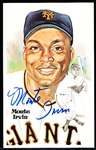 Autographed 1981 Perez-Steele BB HOF Postcard #137 Monte Irvin