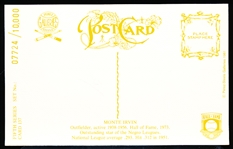 Autographed 1981 Perez-Steele BB HOF Postcard #137 Monte Irvin