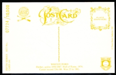 Autographed 1981 Perez-Steele BB HOF Postcard #144 Whitey Ford
