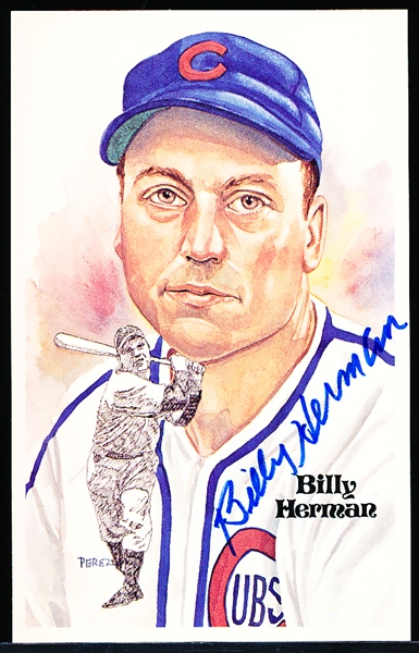 Autographed 1981 Perez-Steele BB HOF Postcard #149 Billy Herman