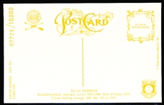 Autographed 1981 Perez-Steele BB HOF Postcard #149 Billy Herman