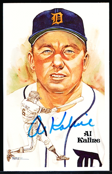 Autographed 1981 Perez-Steele BB HOF Postcard #170 Al Kaline