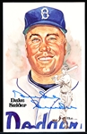 Autographed 1981 Perez-Steele BB HOF Postcard #172 Duke Snider