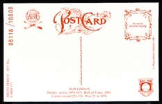 Autographed 1981 Perez-Steele BB HOF Postcard #175 Bob Gibson