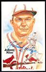Autographed 1981 Perez-Steele BB HOF Postcard #176 Johnny Mize