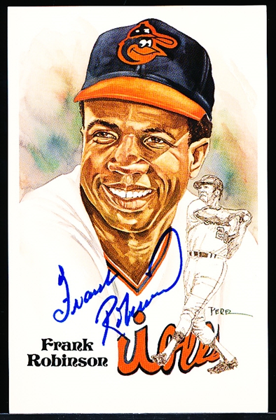 Autographed 1983 Perez-Steele BB HOF Postcard #180 Frank Robinson