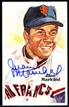 Autographed 1983 Perez-Steele BB HOF Postcard #183 Juan Marichal