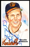 Autographed 1983 Perez-Steele BB HOF Postcard #184 Brooks Robinson