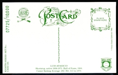 Autographed 1985 Perez-Steele BB HOF Postcard #185 Luis Aparicio
