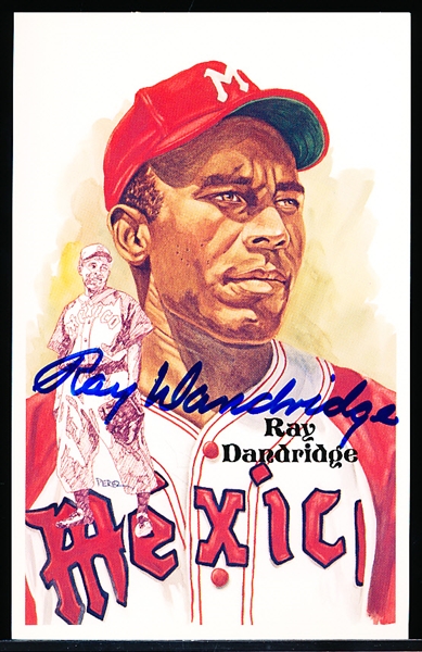 Autographed 1987 Perez-Steele BB HOF Postcard #197 Ray Dandridge
