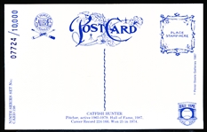 Autographed 1987 Perez-Steele BB HOF Postcard #198 Jim “Catfish” Hunter