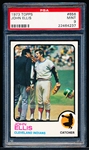 1973 Topps Baseball-Hi#- #656 John Ellis, Cleveland - PSA Mint 9