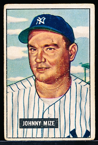 1951 Bowman Bb- #50 Johnny Mize, Yankees