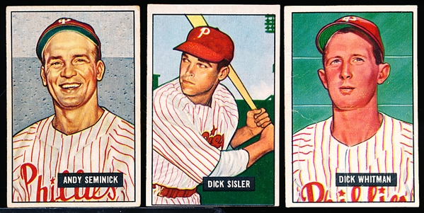 1951 Bowman Bb-3 Diff Phillies