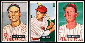 1951 Bowman Bb-3 Diff Phillies