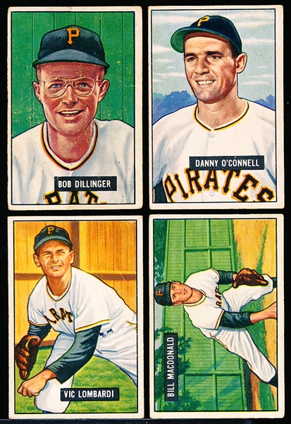 1951 Bowman Bb-4 Diff Pitt. Pirates
