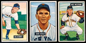 1951 Bowman Bb- 3 Diff NY Giants