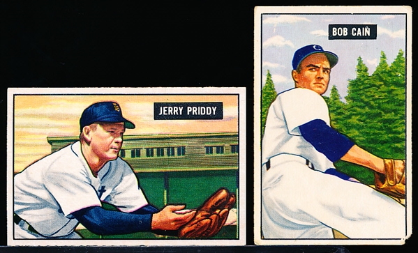 1951 Bowman Bb- 2 Diff Detroit Tigers