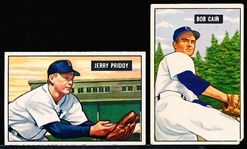 1951 Bowman Bb- 2 Diff Detroit Tigers