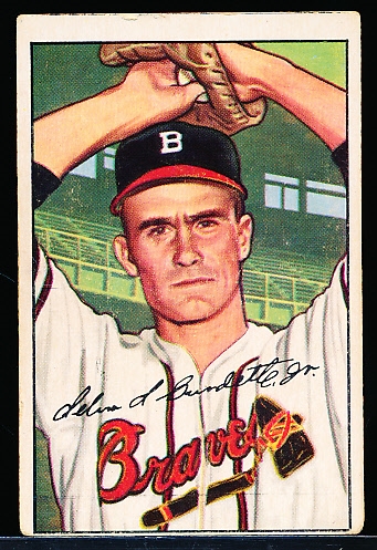 1952 Bowman Bb- #244 Lew Burdette, Braves-RC