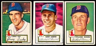 1952 Topps Baseball-3 Diff Boston Red Sox