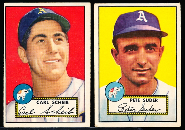 1952 Topps Baseball- 2 Diff Philadelphia A’s