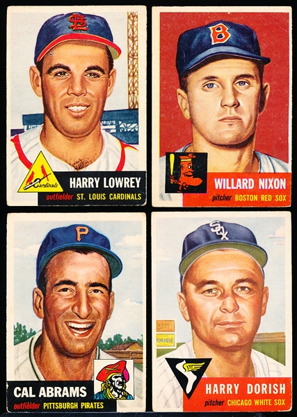 1953 Topps Baseball- 4 Diff