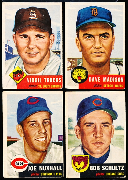 1953 Topps Baseball- 4 Diff