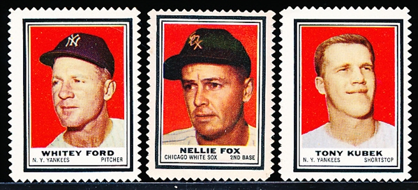 1962 Topps Baseball Stamps- 16 Diff single stamps