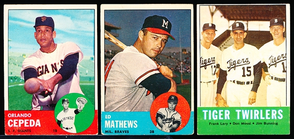 1963 Topps Bb- 5 Diff