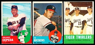 1963 Topps Bb- 5 Diff