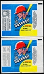 1971 O-Pee-Chee Baseball- Two 10 Cent Wrappers