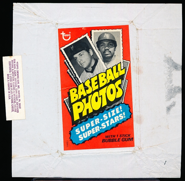 1974 Topps Baseball Deckle Edge Wrapper