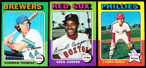 1975 Topps Baseball- 30 Diff