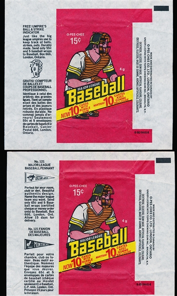 1978 O-Pee-Chee Baseball- Three 15 Cent Wrappers