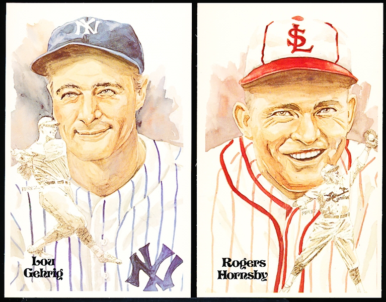 1980 Perez Steele- Baseball Hall of Fame Postcards- 10 Diff First Series Cards- #7725/10000.