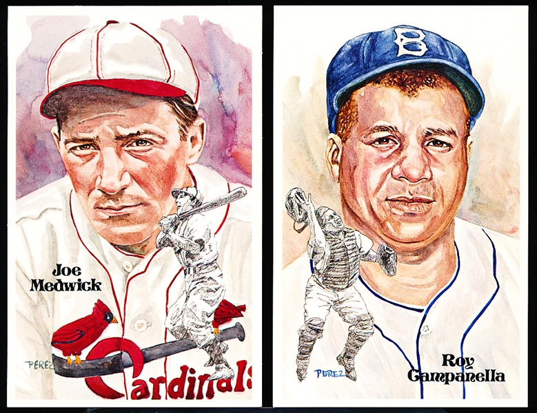 1981 Perez-Steele- Baseball Hall of Fame Postcards-  4th Series Near Set – 28 of 30 – All #7725/10,000 in original box. 