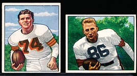 1950 Bowman Fb – 2 Diff Cleveland Browns