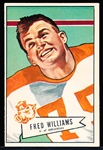 1952 Bowman Fb Large- #121 Fred Williams, Bears
