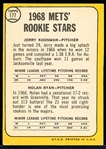 1968 Topps Baseball- #177 Nolan Ryan, Mets- Rookie Card 