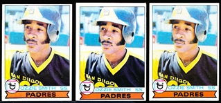 1979 Topps Baseball- #116 Ozzie Smith RC – 3 cards