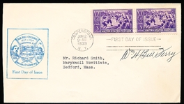 Autographed June 12, 1939 MLB Base Ball Centennial 1st Day Cover- Signed by Bill Terry