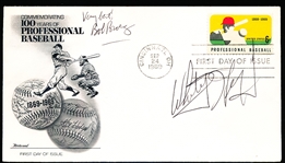 Autographed September 24, 1969 Fleetwood MLB 100th Anniversary of Professional Baseball 1st Day Cover- Signed by Broeg and Herzog
