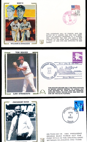 1981-2002 Gateway and Z-Cachet Unsigned Commemorative Envelopes- 10 Diff.