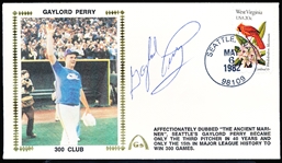 Autographed May 6, 1982 MLB Gateway Cachet Gaylord Perry 300 Club Envelope- Signed by Perry