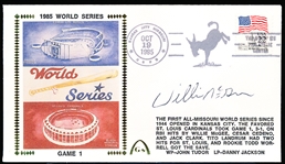Autographed October 19, 1985 Gateway Cachet MLB World Series Envelope- Signed by Willie McGee