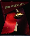 1950’s-60’s New York Giants NFL “Plastic Flag” Pin with Ribbons and Charm