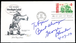 Autographed Artmaster September 26, 1969 Cachet 1st Day of Issue Envelope- Signed by George Blanda